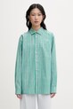 Marimekko koszula damska bawełniana zielony 095436