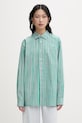 Marimekko koszula damska bawełniana zielony 095436