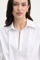 Haveone bluză cu corset pentru femei, din bumbac alb CVS.Q037