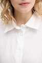 Sisley πουκάμισο γυναικείο λινό 51G1LQ08U λευκό