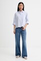 rag & bone camicia da donna in cotone Lucia RA6Y26SSMCO blu SS26