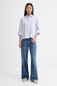 rag & bone camicia da donna in cotone Lucia RA6Y26SSMCO blu SS26
