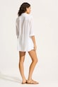 Seafolly košeľa dámska bavlnená Breeze Beach 55428.TO biela SS26