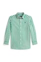 Polo Ralph Lauren cămașă de bumbac pentru copii 313A95902002 verde SS26