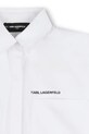 Παιδικό βαμβακερό πουκάμισο Karl Lagerfeld λευκό Z31117.156.162