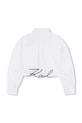 Κοριτσίστικα Παιδικό βαμβακερό πουκάμισο Karl Lagerfeld Z31117.126.150 λευκό