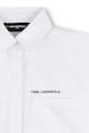 Παιδικό βαμβακερό πουκάμισο Karl Lagerfeld λευκό Z31117.126.150