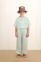 Tinycottons koszula z dodatkiem lnu dziecięca EMERALD STRIPES SHIRT SS26.243 biały