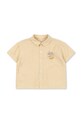 Konges Sløjd koszula lniana dziecięca FRANZEN SS LINEN SHIRT casual beżowy KS104829.PPY2