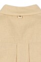 Chłopiec Konges Sløjd koszula lniana dziecięca FRANZEN SS LINEN SHIRT KS104829.PPY2 beżowy
