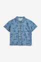 Bobo Choses koszula jeansowa dziecięca Pickle The Dog 126AC037 niebieski SS26