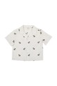 Donsje koszula z dodatkiem lnu dziecięca Deccie Shirt Frogs 4116801 biały SS26