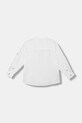 United Colors of Benetton detská košeľa s ľanom 5IPVCQ04T.G.Stagionale biela SS26