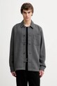 Les Deux kurtka koszulowa z dodatkiem wełny bez kaptura szary 1001007