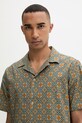 Les Deux pánska bavlnená košeľa Lukas zelená 1001372