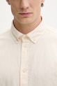 Les Deux koszula męska z lnem Konrad 1001381. beżowy