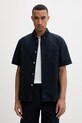PS Paul Smith πουκάμισο ανδρικό βαμβακερό σκούρο μπλε M2R.909Z.V21477