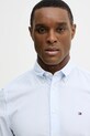 Tommy Hilfiger koszula bawełniana niebieski MW0MW41403