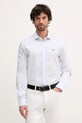 Tommy Hilfiger koszula bawełniana długi niebieski MW0MW41657
