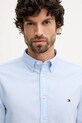 Tommy Hilfiger koszula bawełniana niebieski MW0MW41684