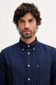 Βαμβακερό πουκάμισο Tommy Hilfiger σκούρο μπλε MW0MW41694