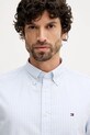 Tommy Hilfiger koszula bawełniana niebieski MW0MW41713