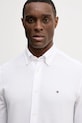 Βαμβακερό πουκάμισο Tommy Hilfiger λευκό MW0MW41690