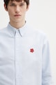 Kenzo koszula bawełniana niebieski FG55CH4109LO