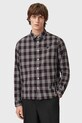 Odzież AllSaints koszula bawełniana M069SD brązowy