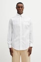 Drôle de Monsieur cotton shirt Chemise Rayée Monogramme relaxed white J.SH240.CO185.OW
