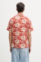 Odzież Drôle de Monsieur Hibiscus Monoramme koszula bawełniana męska K.SH228.CO288.RD pomarańczowy