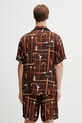 Одежда Drôle de Monsieur рубашка мужская из вискозы Cannes K.SH230.VI033.BN коричневый