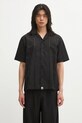 A Bathing Ape koszula bawełniana Embroidery Open Collar wzorzyste czarny 1L30132305