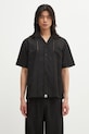 A Bathing Ape koszula bawełniana Embroidery Open Collar wzorzyste czarny 1L30132305