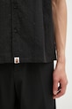A Bathing Ape koszula bawełniana Embroidery Open Collar czarny 1L30132305