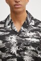 A Bathing Ape koszula Palm Tree Camo Open Collar czarny 1L30132306
