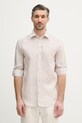 Paul&Shark koszula lniana klasyczny beżowy 26413162CF