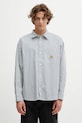 Carhartt WIP cămașă din bumbac LS Daldry Shirt cu modele albastru I035952.3NWXX