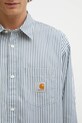 Carhartt WIP cămașă din bumbac LS Daldry Shirt albastru I035952.3NWXX