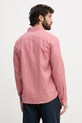Odzież Mos Mosh koszula męska lniana Theo 500970 różowy