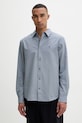 Calvin Klein camicia da uomo con cotone blu navy LV04LF110G
