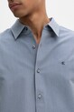 Calvin Klein camicia da uomo con cotone LV04LF110G blu navy