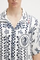RHUDE Regista Tile košulja od viskoze za muškarce bijela RHSS26SR02358