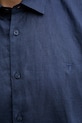 Trussardi koszula męska lniana 5025N000032N granatowy