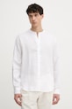 Trussardi koszula męska lniana biały 5032N000039N