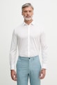 Trussardi košile pánská s bavlnou bílá 58008000021N