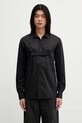 Heliot Emil camicia in cotone lunga nero SS26PRE.M.05.073.BLK01