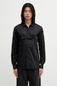 Heliot Emil camicia in cotone lunga nero SS26PRE.M.05.073.BLK01