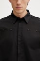 HELIOT EMIL pánska bavlnená košeľa čierna SS26.M.05.078.BLK01