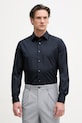 Sisley koszula męska bawełniana granatowy 51C3SQ05B